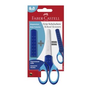 Školní nůžky s obalem Faber-Castell - modré (pomůcky pro děti)