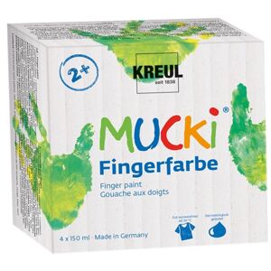Svítící prstové barvy MUCKI - KREUL / sada 4 x 150 ml (barvy pro děti)