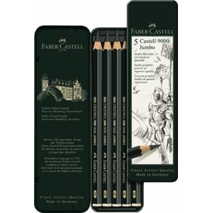 Tužky CASTELL 9000 Jumbo / 5 - plech (Faber Castel - Grafitové tužky)