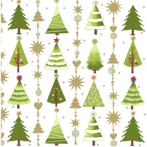 Ubrousky na dekupáž Christmas Trees - 1 ks (ubrousky na dekupáž)