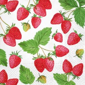 Ubrousky na dekupáž Fresh Strawberry - 1 ks (ubrousky na dekupáž)