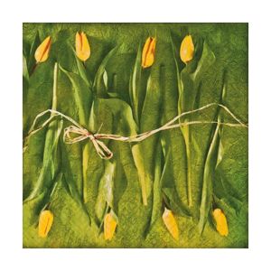 Ubrousky na dekupáž Fresh Tulips - 1 ks (papírové ubrousky na decoupage)