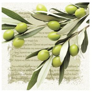 Ubrousky na dekupáž Greek Olives - 1 ks (Ubrousky na dekupáž)