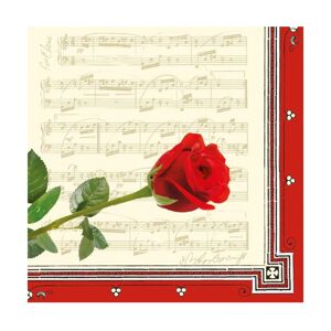 Ubrousky na dekupáž – Hudba s růží – 1 ks