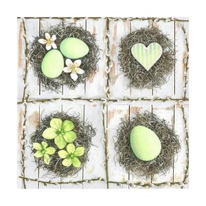 Ubrousky na dekupáž - Pastelově zelené vajíčka - 1 ks (velikonoční)
