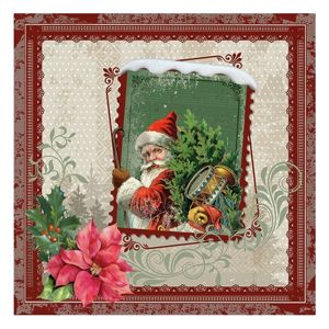 Ubrousky na dekupáž Santa 1 ks (Vánoční ubrousky)