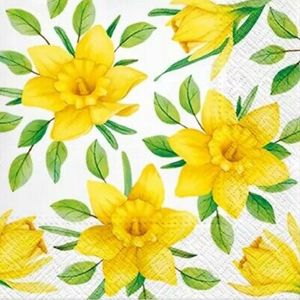 Ubrousky na dekupáž Yellow Daffodils - 1 ks (ubrousky na dekupáž)