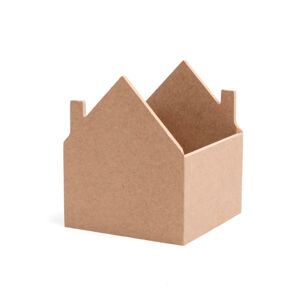 Úložný box ve tvaru domečku z MDF desky - 23 x 20 x 20 cm (dekorační)