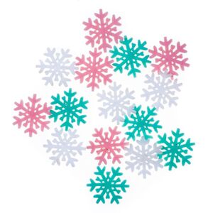 Vánoční nálepky z filcu | sněhová vločka 15 ks (vánoční dekorace)