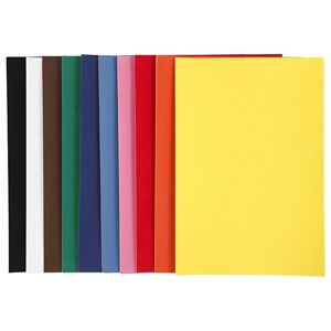 Velurový papír A4 - různé barvy / sada 10 ks (sametový papír)