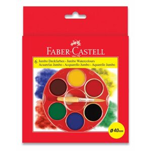 Vodové barvy 6 barevné. Jumbo Klasik (Faber Castel - Vodové barvy)