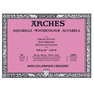 Výtvarný blok ARCHES® Aquarelle Watercolour Hot Pressed / 26 x 36 cm